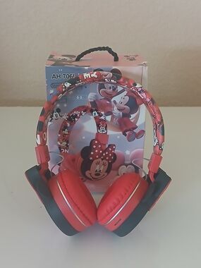 Red Minnie Mouse Kids Headphones -